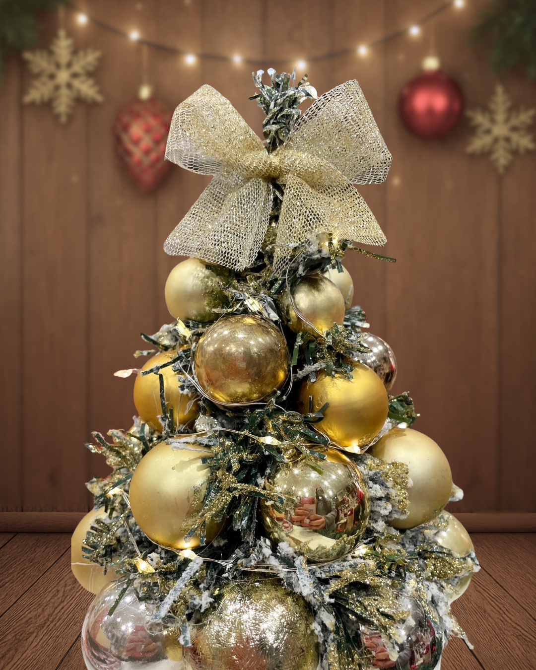 Albero Innevato Oro - 22cm