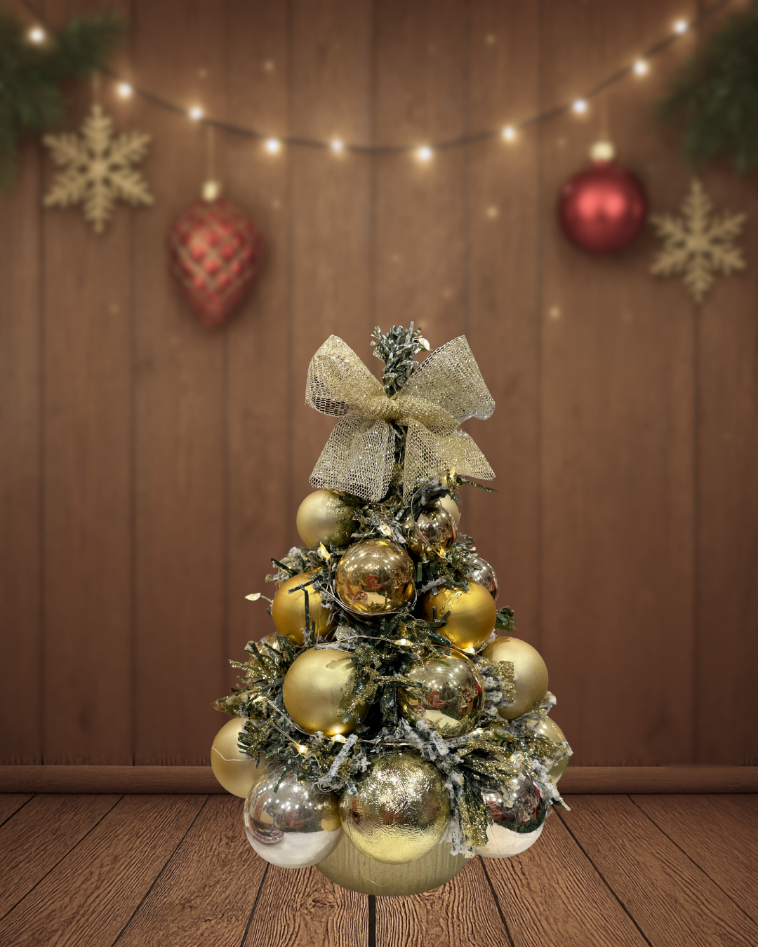 Albero Innevato Oro - 22cm