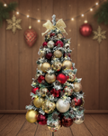 Albero Innevato Bordeaux e Oro - 56cm