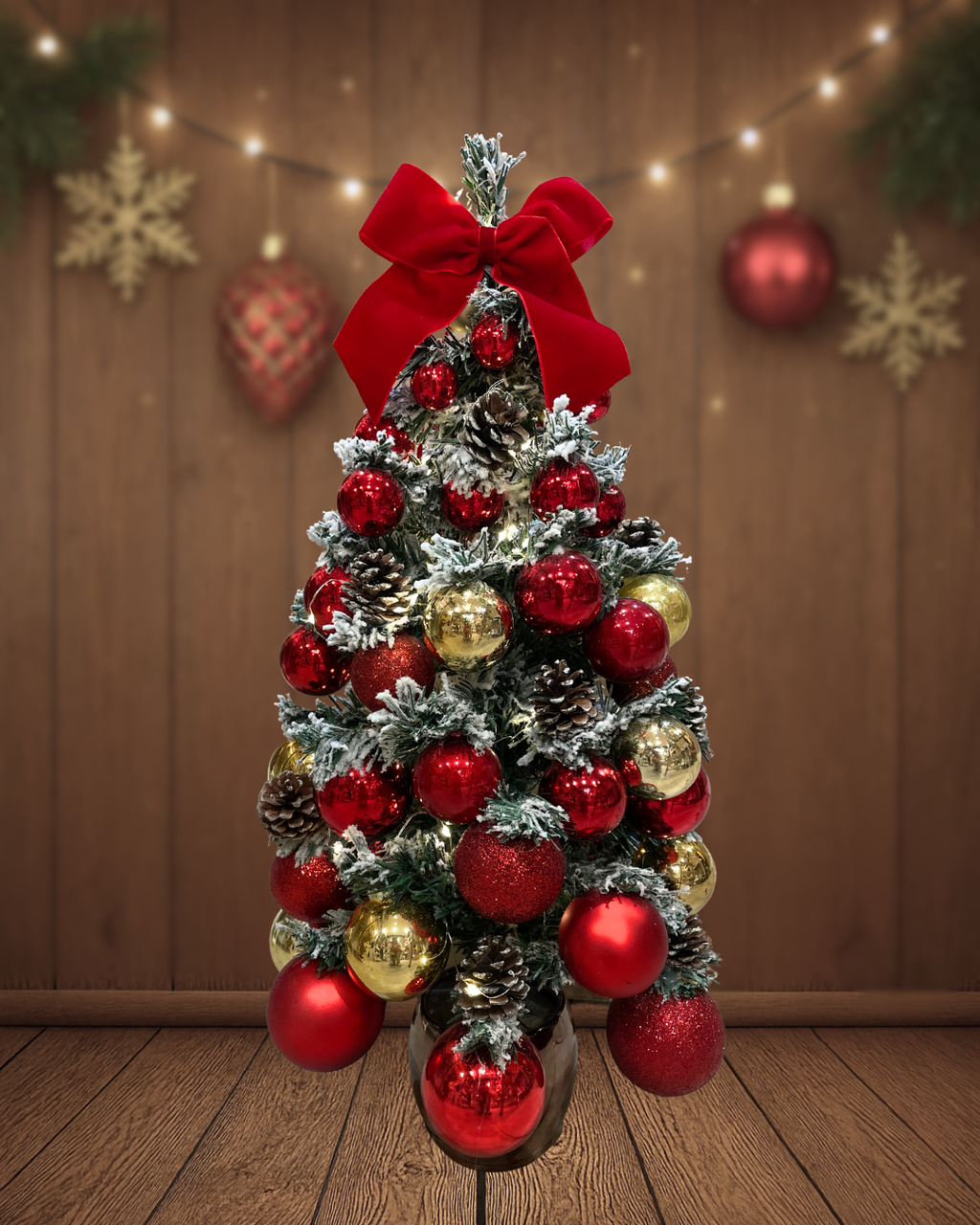 Albero Innevato Rosso - 63cm