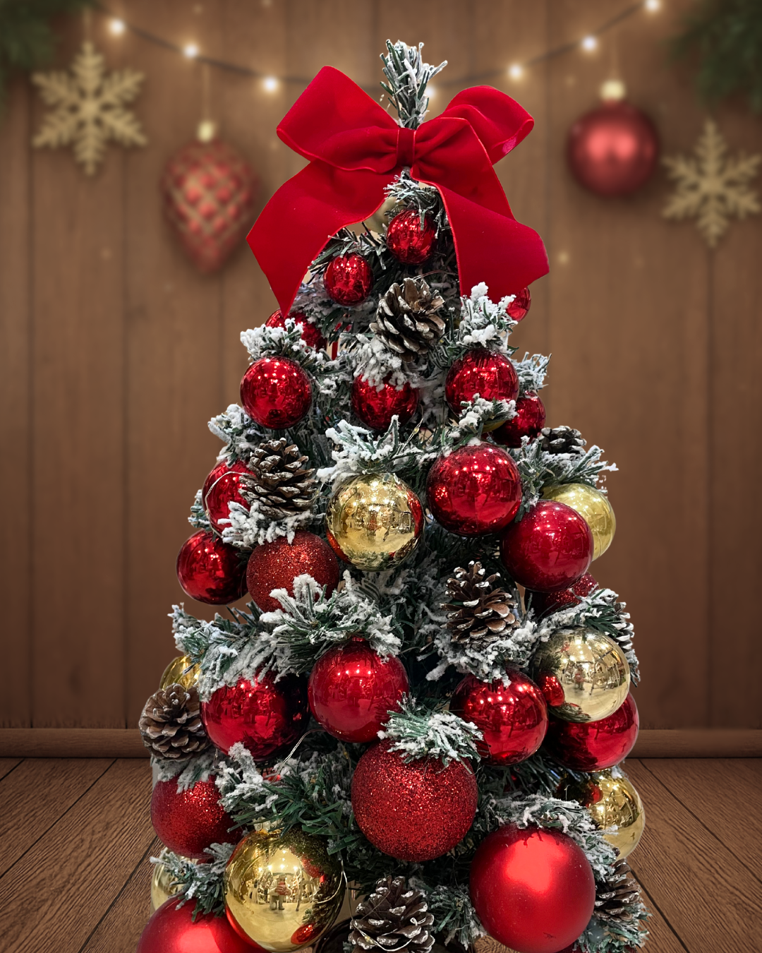 Albero Innevato Rosso - 63cm